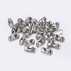 Iron Ball Chain Connectors, Platinum, 10x4x4mm, Fit for 3.2mm ball chain