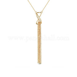 Shegrace 925 Halsketten aus Sterlingsilber, mit Klasse aaa Kubik Zirkonia, mit 925 Stempel, golden, 17.71 Zoll