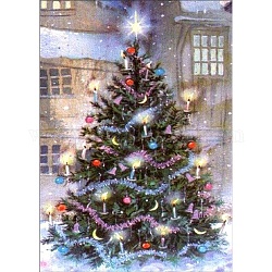 Diy рождественская тема прямоугольная алмазная картина комплект, включая сумку со стразами из смолы, алмазная липкая ручка, поднос тарелка и клей глина, рождественская елка, 400x300 мм