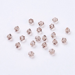 Imitation Crystallized Glass Beads, Transparent, Faceted, Bicone, Slate Gray, 4x3.5mm, Hole: 1mm about 720pcs/bag