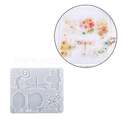 Silicone Molds, Resin Casting Molds, for UV Resin & Epoxy Resin Pendants Making, Insects, 218x192x6mm