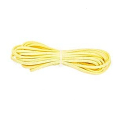 Cuerda de ante imitación, amarillo, 2.7mm, aproximamente 1 m / cadena