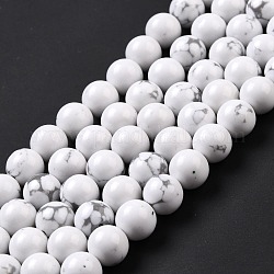 Synthetik Howlith Perlen Stränge, Runde, 10 mm, Bohrung: 1.5 mm, ca. 38 Stk. / Strang, 14.76'' (37.5 cm)