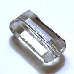 Imitation österreichischen Kristallperlen, Klasse aaa, facettiert, Rechteck, Transparent, 10x15.5x7 mm, Bohrung: 0.9~1 mm