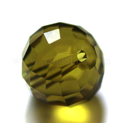 Perles d'imitation cristal autrichien, grade AAA, facette, larme, olive, 10mm, Trou: 0.9~1mm