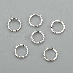 304 anelli di salto in acciaio inox, anelli di salto aperti, argento, 5x0.6mm, diametro interno: 3.8mm