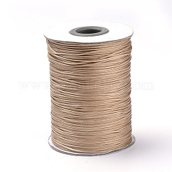 Cordes en polyester ciré coréen tressé, Pérou, 1mm, environ 174.97 yards (160 m)/rouleau