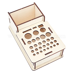 Caja de almacenamiento de madera, caja de almacenamiento de herramientas, naranja, 5-1/2x9-1/2x3-3/4 pulgada (14x24x9.5 cm)