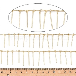 Cadenas de eslabones de latón chapado en rack, Plateado de larga duración, soldada, con carrete, la luz de oro, 25x2x1mm, aproximadamente 32.81 pie (10 m) / rollo