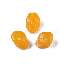 Acryl-Perlen, Nachahmung Edelstein-Stil, Twist, orange, 13.5x10.5x9.5 mm, Bohrung: 1.5 mm, ca. 750 Stk. / 500 g