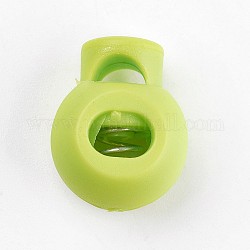 プラスチック製の鉄スプリングコードロック  緑黄  15x20x15mm  穴：6x4mm