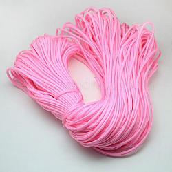 7 Inner Cores Polyester & Spandex Cord Ropes, Solid Color, for Rope Bracelets Making, Pearl Pink, 4~5mm, about 109.36 yards(100m)/bundle, 420~500g/bundle