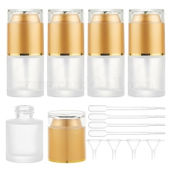 Milchglas-Sprühflaschen, mit feinem Sprühnebel & Staubkappe, Kunststoff-Trichterbehälter und Einweg-Kunststoff-Tropfer, Mischfarbe