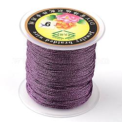 Round Metallic Thread, Embroidery Thread, 3-Ply, Indigo, 0.4mm, about 164.04 yards(150m)/roll