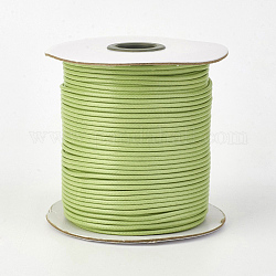 Cordón de poliéster encerado coreano ecológico, verde amarillo, 0.8mm, alrededor de 174.97 yarda (160 m) / rollo