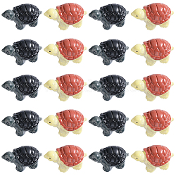 Sunnyclue 20 piezas 2 colores adornos de resina de tortuga para el hogar, para decoración de exhibición de bonsáis carnosos, color mezclado, 21x12.5x10.5mm, 10 piezas / color