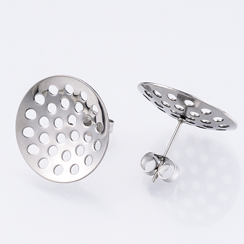 Perni Orecchini per Perle Mezzo Foro diametro 5 mm Argento 925 Rodiato