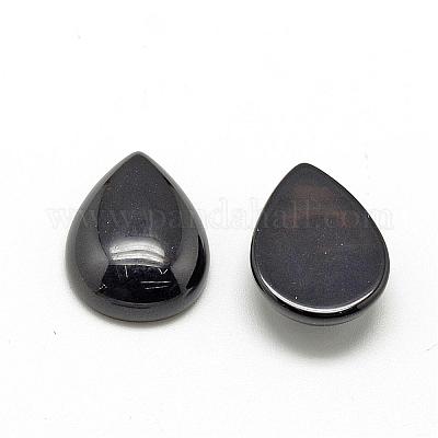Natur schwarzen Stein Cabochons&nbsp;G-R417-13x18-46-1