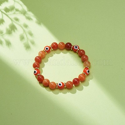 Wholesale Natural Red Aventurine Braided Bead Bracelets for Women