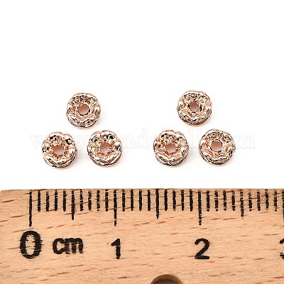 Messing Strass Zwischen perlen&nbsp;RB-A014-L4mm-01RG-NF-1