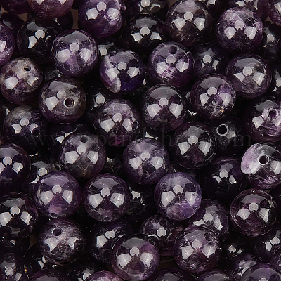 120 Stück natürliche runde Amethystperlen&nbsp;G-PA0001-16B-1