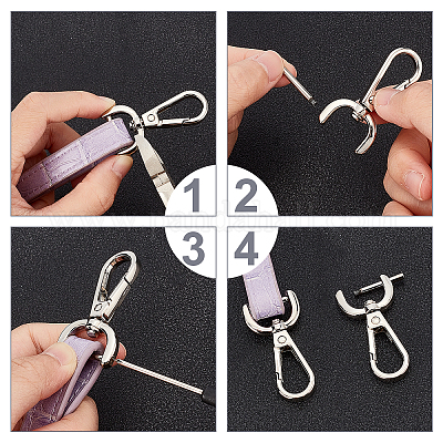 Wholesale GORGECRAFT 1 Box 6PCS Replacement D-Rings Swivel Snap Hooks 5/8  Inch Rotatable Push Gate Clip Lobster Claw Clasp Buckle for DIY Leather  Craft Purse and Purse Hardware (Platinum) 