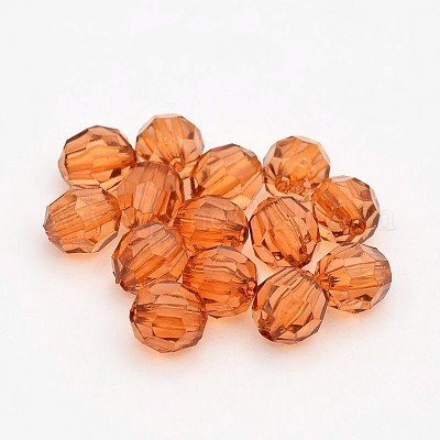 Sfaccettate trasparenti perle tonde acriliche&nbsp;DB8MMC05-1