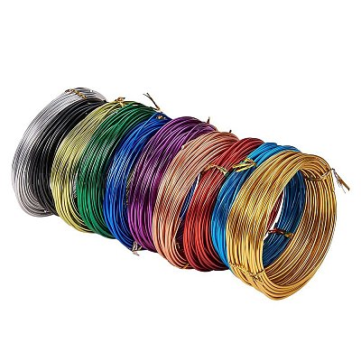 12 Rolls Assorted Colors Aluminium Craft Wire for DIY Craft, 1 mm