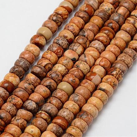 Natural Picture Jasper Beads Strands G-P176-03-1