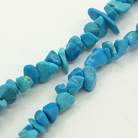 Synthetic Howlite Chips Beads Strands X-F029-1