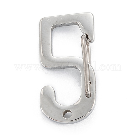 304 Stainless Steel Keychain Clasp Findings STAS-C024-27P-1