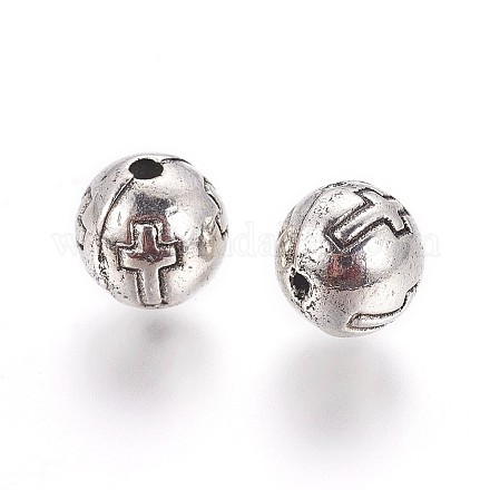 Perles en alliage de zinc de style tibétain PALLOY-P179-05AS-1