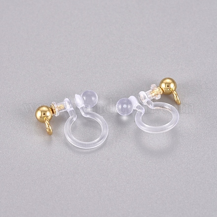 304 Stainless Steel and Plastic Clip-on Earring Findings X-STAS-G225-27G-1