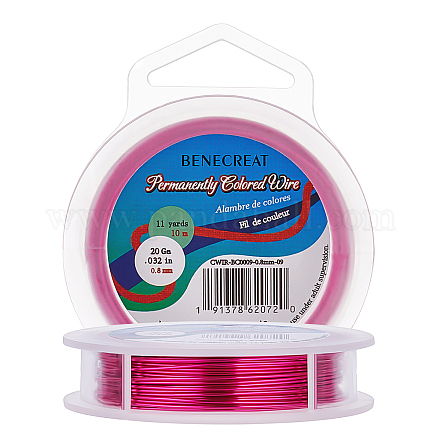 BENECREAT Round Copper Wire for Jewelry Making CWIR-BC0009-0.8mm-09-1