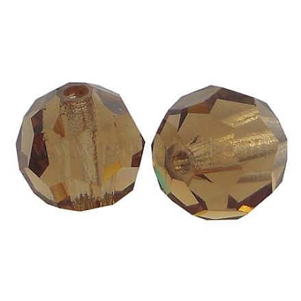 チェコガラスビーズ  多面カット  ラウンド  チョコレート  直径約8mm  穴：1mm  144個/袋 602-8MM-246-1