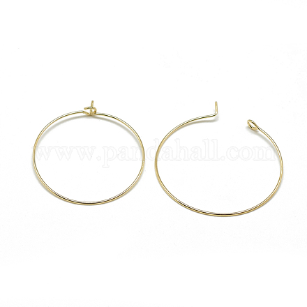 Brass Hoop Earrings KK-T032-015G-1