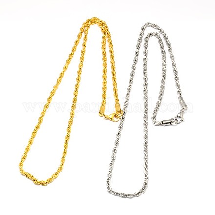Fashionable 304 Stainless Steel Rope Chain Necklace Making STAS-A028-N052-1
