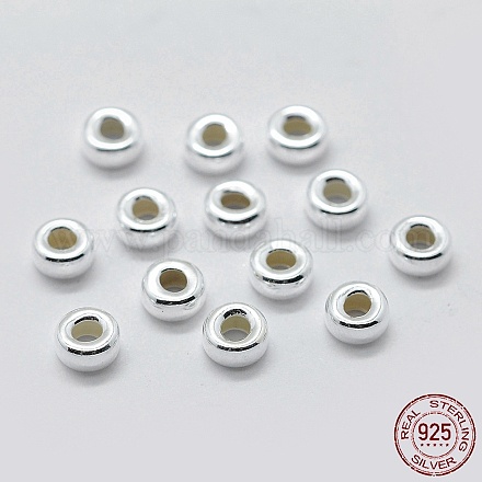 925 Sterling Silver Spacer Beads STER-K171-39S-02-1