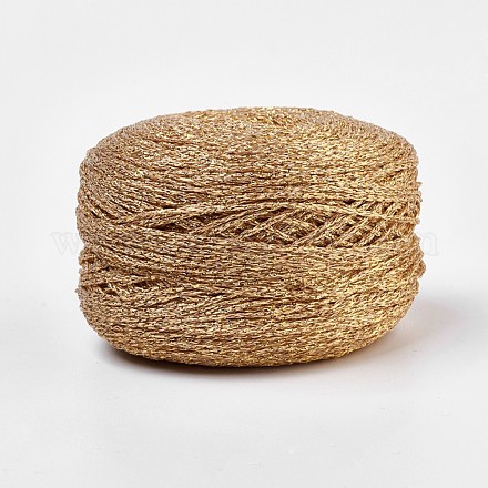 Shiny Round Metallic String Thread Cotton Cords OCOR-WH0028-02-1