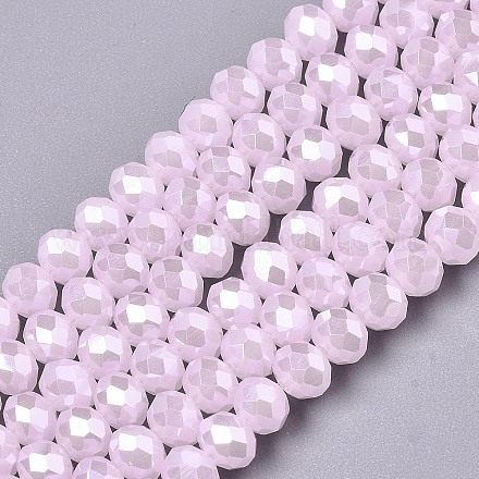 Electroplate Glass Beads Strands EGLA-A034-J1mm-A03-1