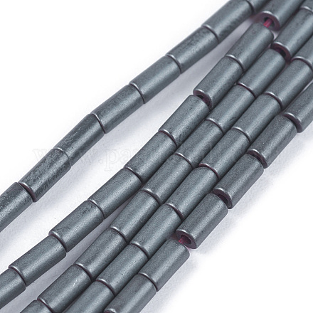 Frosted Non-magnetic Synthetic Hematite Beads Strands G-I200-14-1