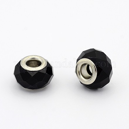 Glass Faceted Faceted European Beads GPDL-P001-03A-1