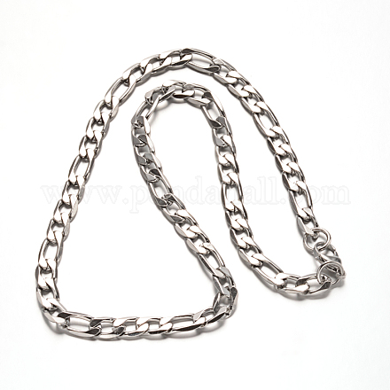 Collares de cadena de 304 acero inoxidable Figaro NJEW-H421-3-1