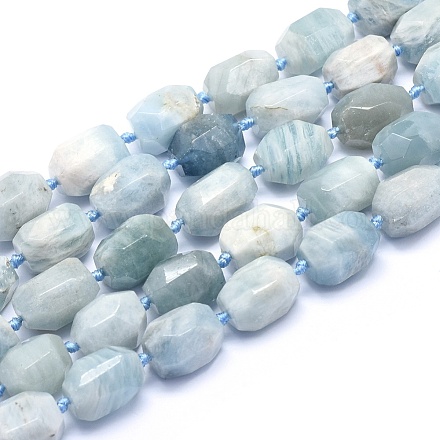 Natural Aquamarine Beads Strands G-G764-22-1