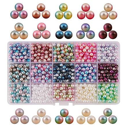 1200pcs 15 perles acryliques de style OACR-SZ0001-31-1