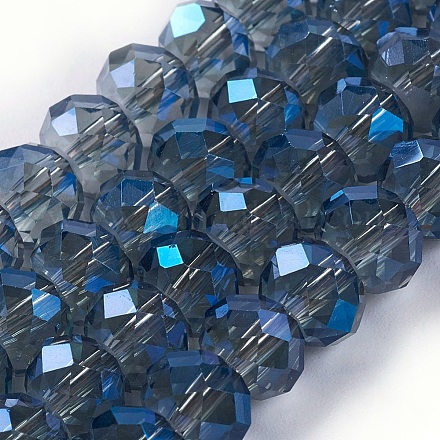 Electroplate Glass Beads Strands EGLA-D020-8x5mm-59-1