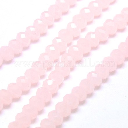 Imitation Jade Glass Rondelle Beads Strands EGLA-F045B-06-1