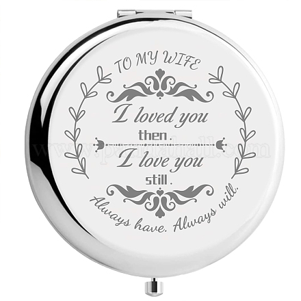 Shop CREATCABIN Birthday Compact Mirror Stainless Steel Happy