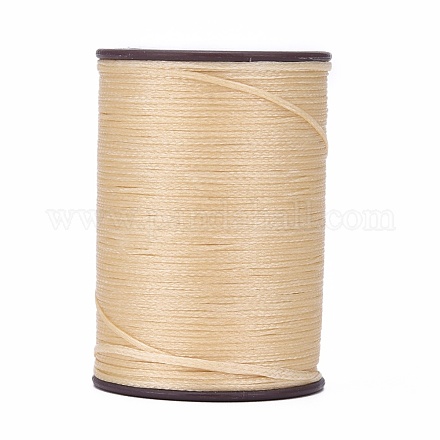平らなワックス糸ストリング  マイクロマクラメコード  革縫い用  ナバホホワイト  0.8mm  約109.36ヤード（100m）/ロール X-YC-P003-A01-1