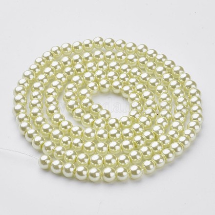 Chapelets de perles en verre nacré HY-6D-B04-1
